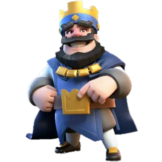 🙂 King (Clash Royale) Clash Royale king, royal, game, crown, character telegram sticker