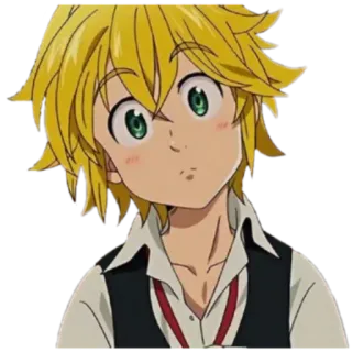 🧐 Meliodas Seven Deadly Sins อนิเมะ, มังงะ, เด็กผู้ชาย, ตัวละคร telegram sticker