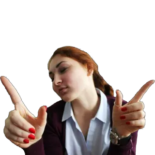 👆 mujer, señalando, manos, persona, gesto telegram sticker