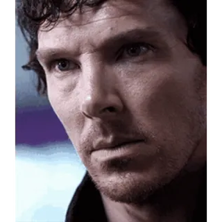 😐 Benedict Cumberbatch Schauspieler, Porträt, Mann, Gesicht telegram sticker