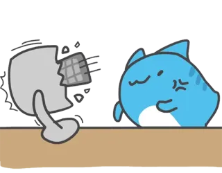 ❌ desenho animado, gato, violência, raiva, luta telegram sticker