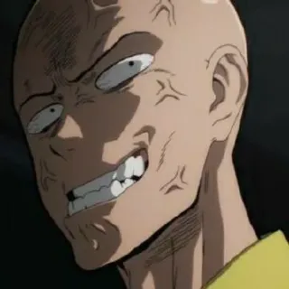 🪶 Saitama One-Punch Man Anime, One-Punch Man, Saitama, Serio, Divertente, Meme whatsapp sticker