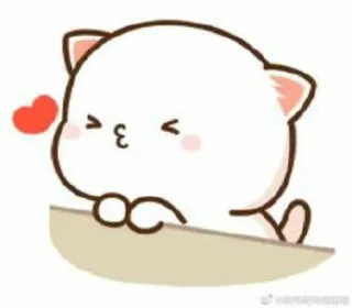 🍓 imut, kawaii, kartun, stiker, kucing, ciuman whatsapp sticker