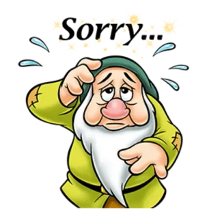 😥 Dopey Snow White and the Seven Dwarfs cartoon, dwarf, disney, sick, dizzy telegram sticker