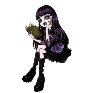 🤔 Spectra Vondergeist Monster High モンスターハイ, 人形, アニメ, 幽霊, スペクトラ・ヴォンダーガイスト, 本 telegram sticker