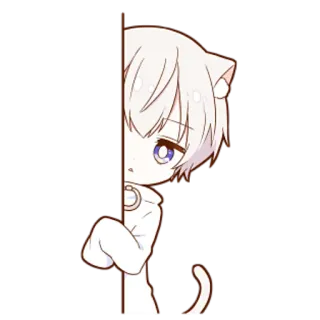 🙈 Anime, Katzenjunge, Niedlich, Kawaii, Manga, Chibi whatsapp sticker