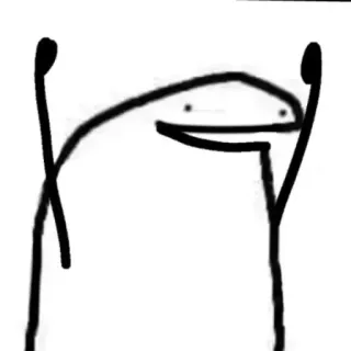 🤛 boneco palito, desenho animado, meme, simples, engraçado, rabisco telegram sticker