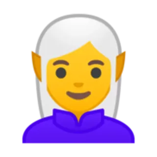 🙎 emoji, elf, fantasy, character telegram sticker