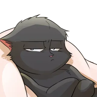 😐 Katze, Cartoon, faul, schläfrig, Tier, Haustier, süß telegram sticker