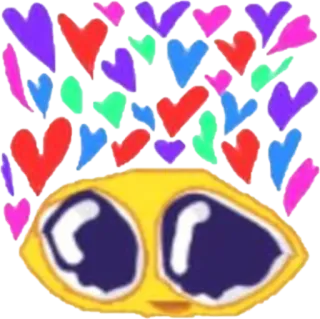 💖 cuore, cuori, amore, emoji, carino, occhi whatsapp sticker