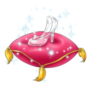👠 Cinderella Glaspantoffel, Prinzessin, Kissen, Schuh, Funkeln telegram sticker