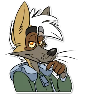 😏 nhân hóa, động vật, nhân vật, cáo, phim hoạt hình, nhãn dán telegram sticker