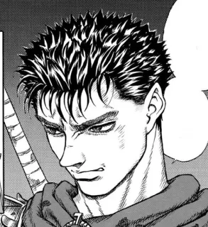 ⚔ Guts Berserk Manga, Anime, Espada, Guerrero, Fantasía oscura telegram sticker