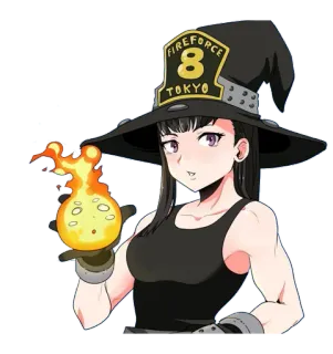 ☺️ Maki Oze Fire Force FIRE FORCE 8 TOKYO Anime, Fire Force, Manga, Maki Oze, Fuego, Ilustración telegram sticker