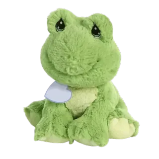 🌟 kikker, knuffel, knuffeldier, speelgoed, groen telegram sticker