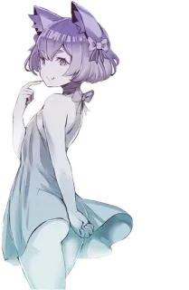 🙂 Anime, Ragazza, Ragazza volpe, Carina, Orecchie telegram sticker