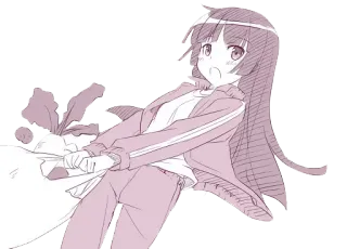 😓 Gadis anime, Kartun, Ilustrasi, Karya seni, Imut, Kawaii telegram sticker