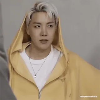 🤨 J-Hope HOPEWORLDGIFS K-pop, BTS, J-Hope, Pop Coreano, Cantante, Música, Artista whatsapp sticker