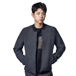 🤢 homme, veste, asiatique, debout, portrait telegram sticker