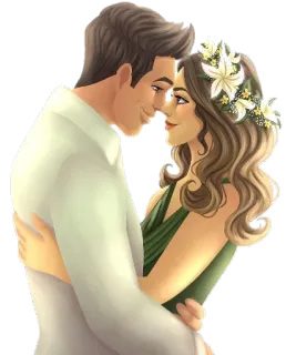 👨‍❤️‍👨 пара, любовь, романтика, свадьба, невеста, жених telegram sticker