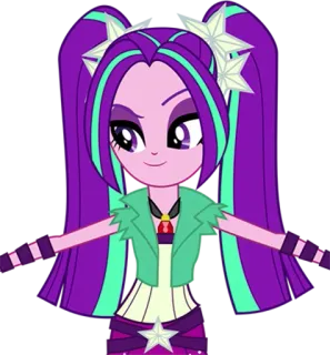 😏 Adagio Dazzle My Little Pony: Equestria Girls dibujos animados, femenina, chica, animación, sonriendo telegram sticker