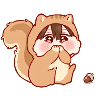 💞 リス, 可愛い, アニメ, マスコット, 動物, かわいい whatsapp sticker