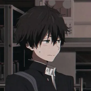 💙 Anime, Chłopak, Kreskówka, Uczeń, Mundur szkolny, Młodzież telegram sticker