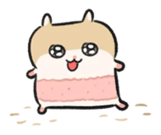 🐹 น่ารัก, สัตว์, แฮมสเตอร์, คาวาอิ, มีความสุข whatsapp sticker
