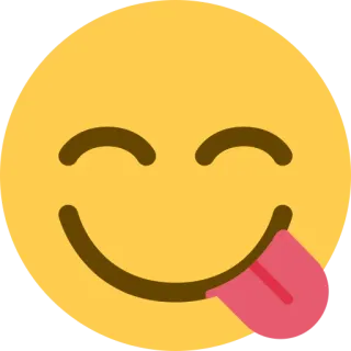 😋 emoji, smiley, face, tongue, playful, yellow telegram sticker