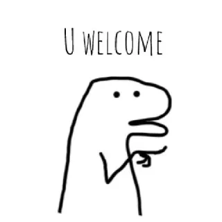 ☁️ U WELCOME Meme, Drôle, Blague, Dessin animé, Mignon telegram sticker