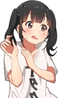 😨 TRPG Anime, Mädchen, Cartoon, Charakter, Illustration whatsapp sticker