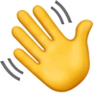 👋 Hand, Winken, Emoji, Gruß, Tschüss whatsapp sticker