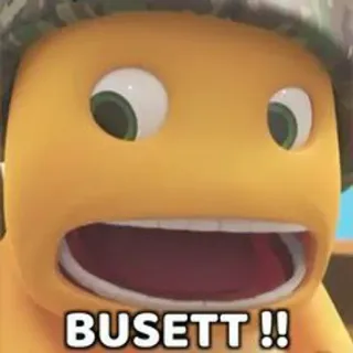 😒 BUSETT !! Kreskówka, Postać, Busett, Indonezyjski, Mem, Slang internetowy telegram sticker