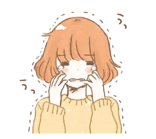😭 płacz, smutny, łzy, anime, kreskówka, emocje telegram sticker