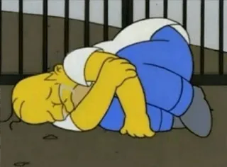 😭 Homer Simpson The Simpsons whatsapp sticker