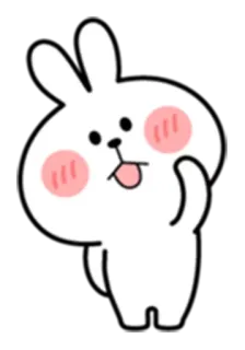 😝 kelinci, kartun, imut, binatang, stiker, bunny telegram sticker