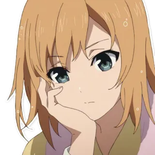 😔 Anime, Mädchen, Süß, Traurig, Ausdruck telegram sticker