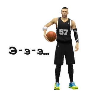 😧 Э-э-э... giocatore di basket, sport, basket, atleta telegram sticker