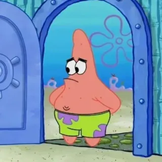 ⭐️ Patrick Star SpongeBob SquarePants patrick star, spongebob, cartone animato, nickelodeon, triste, personaggio telegram sticker