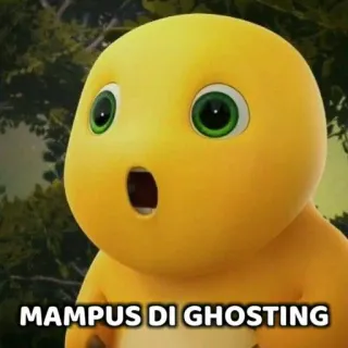 🥺 MAMPUS DI GHOSTING dinozaur, kreskówka, zszokowany, ghosting telegram sticker