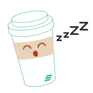 😴 zzzzz koffie, slaperig, moe, zzz, cartoon, schattig telegram sticker