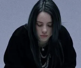 💚 Billie Eilish cantante, musicista, artista, celebrità, musica pop telegram sticker