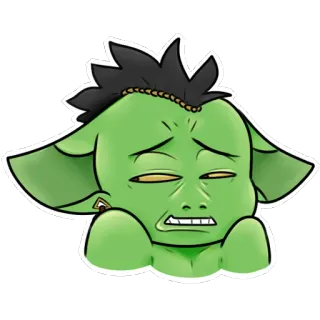 ❌ goblin, hoạt hình, fantasy, sinh vật, nhân vật telegram sticker