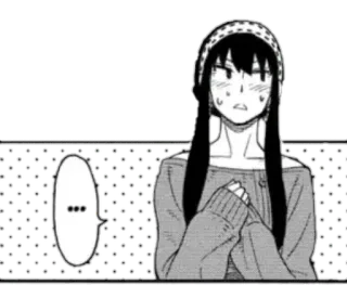 😰 ... Anime, Manga, Bocadillo, Mujer, Dibujo animado whatsapp sticker