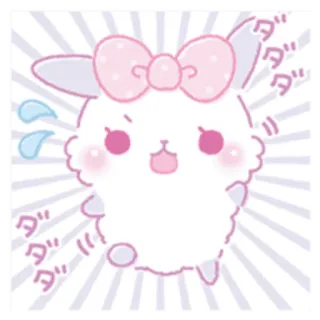 🏃‍♀️ ダ кролик, каваий, милый, наклейка, японский, аниме telegram sticker