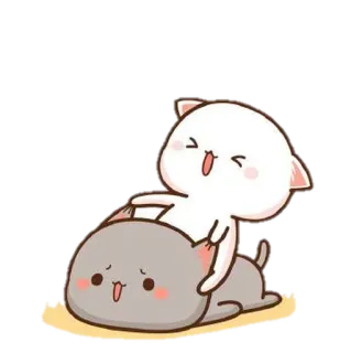 😠 고양이, 카와이, 귀여운, 스티커, 만화 telegram sticker