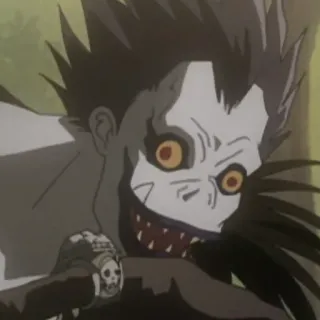 😬 Ryuk Death Note Anime, Manga, Death Note, Ryuk, Shinigami telegram sticker