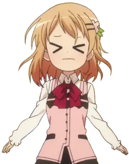 😖 Аниме, Девушка, Милый, Наклейка, Мультфильм telegram sticker