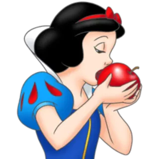 🍎 Snow White Cartoon, Prinzessin, Apfel, Märchen, Disney telegram sticker