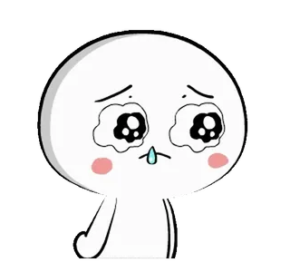 😢 pleurer, triste, larmes, dessin animé, émotion, contrarié telegram sticker